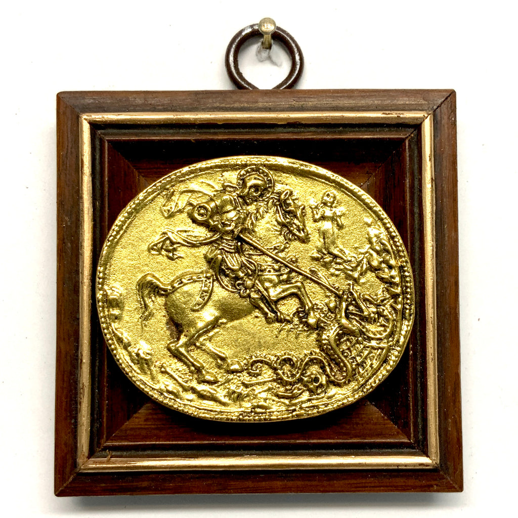 Wooden Frame with Saint George and the Dragon (2.75” wide)