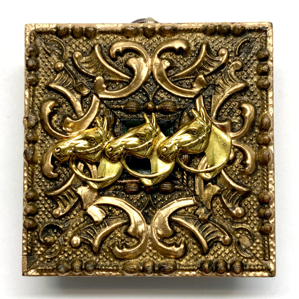 Gilt Frame with Horses (2.75” wide)