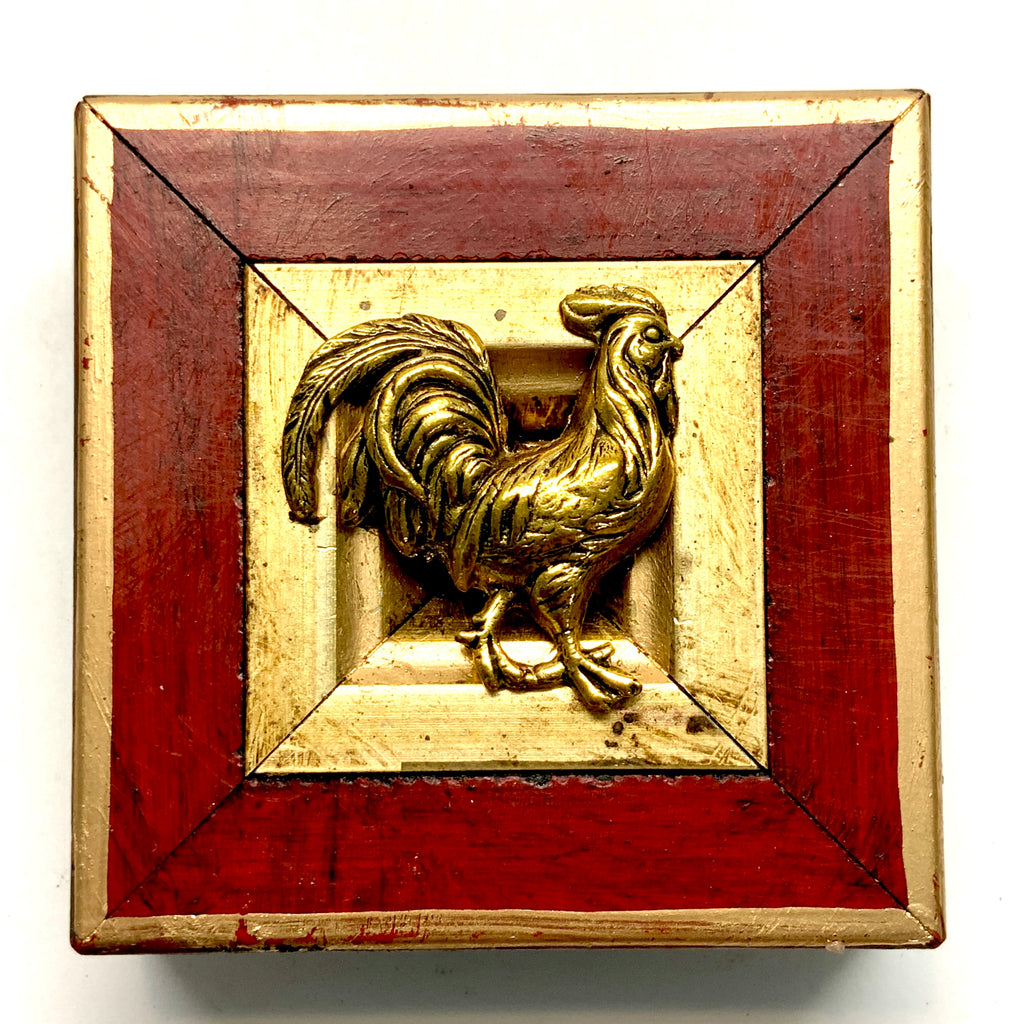 Lacquered Frame with Rooster (2.25” wide)
