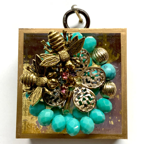 Acrylic Frame with Napoleonic Bees on Necklace / Slight Imperfections (2