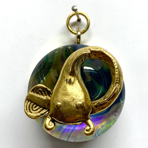 Acrylic Dome Frame with Fish on Mylar / Slight Imperfections (2