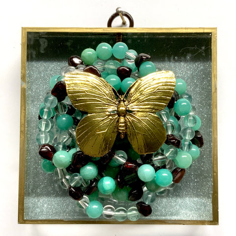 Acrylic Frame with Butterfly on Necklace / Slight Imperfections (4