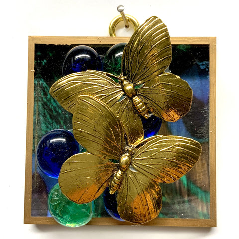 Acrylic Frame with Butterflies on Glass Beads / Slight Imperfections (3