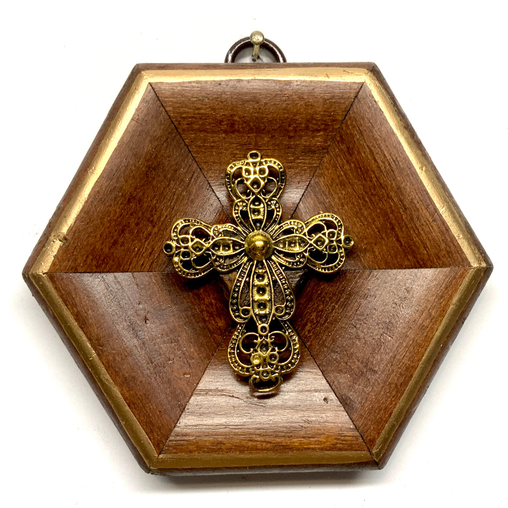 Wooden Frame with Cross (4” wide)