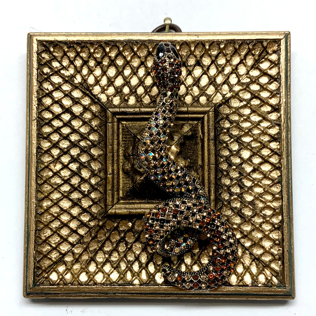 Painted Frame with Sparkle Snake (4” wide)