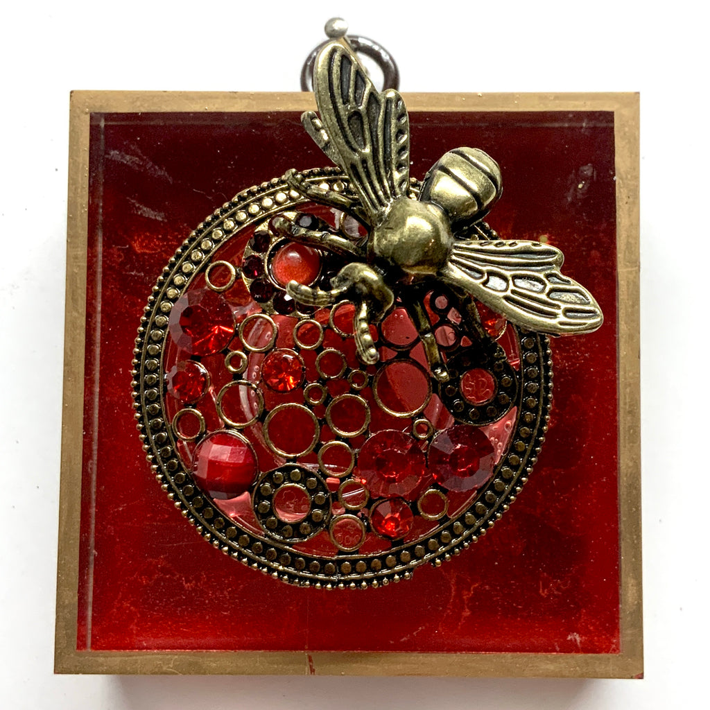 Acrylic Frame with Bee on Pendant / Slight Imperfections (3