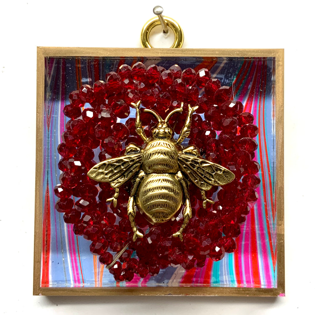 Acrylic Frame with Grande Bee on Necklace / Slight Imperfections (3