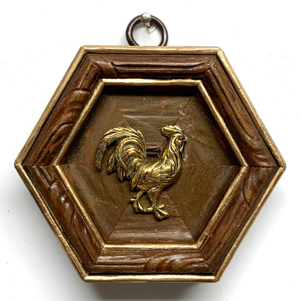 Wooden Frame with Rooster (3.5