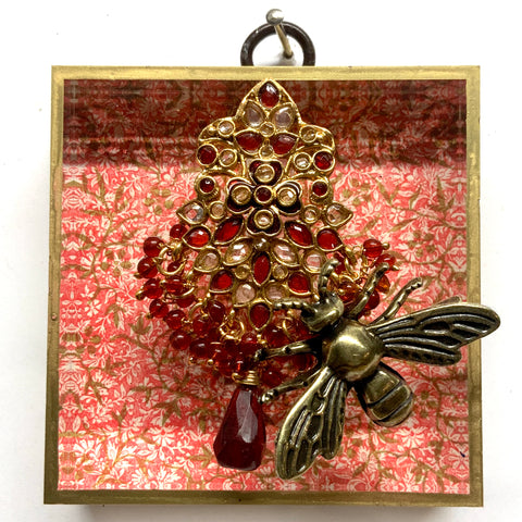 Acrylic Frame with Bee on Brooch / Slight Imperfections (3