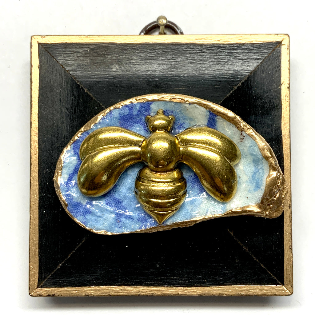 Painted Frame with Bee on Oyster Shell (3” wide)