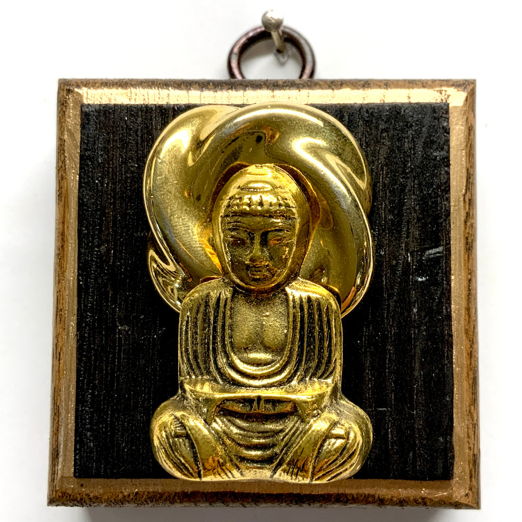 Bourbon Barrel Frame with Buddha (2.5