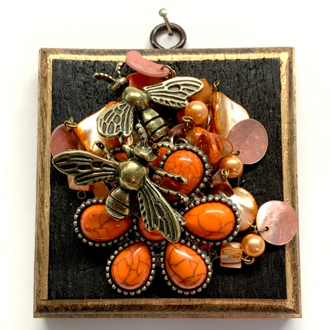 Bourbon Barrel Frame with Bees on Necklace (4