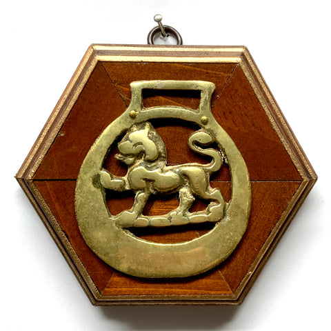Wooden Frame with Horse Brass (4.75