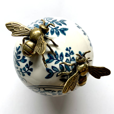 Ceramic Ball Frame with Bees / Slight Imperfections (3