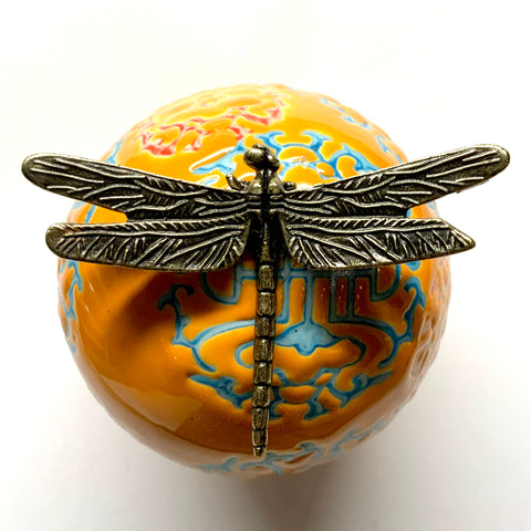 Ceramic Ball Frame with Dragonfly / Slight Imperfections (3