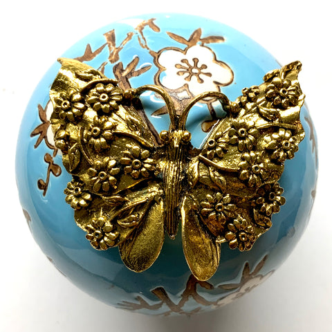 Ceramic Ball Frame with Butterfly / Slight Imperfections (3