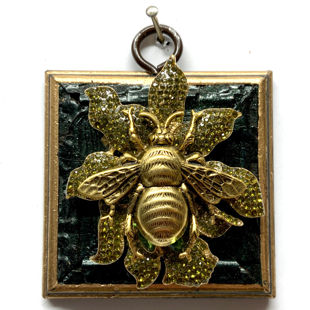 Painted Frame with Grande Bee on Brooch (2.75