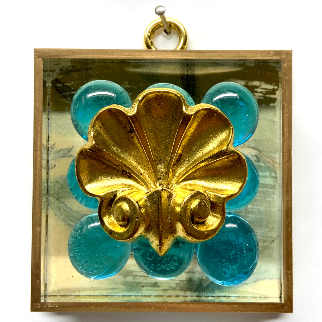 Acrylic Frame with Shell on Glass Beads / Slight Imperfections (3