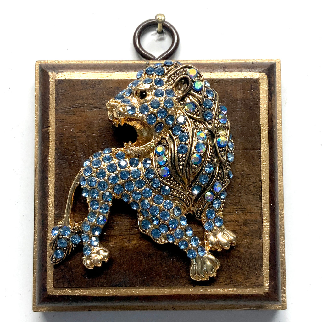 Mahogany Frame with Sparkle Lion (2.75” wide)