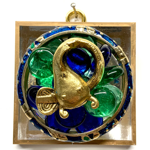 Acrylic Frame with Fish on Glass Beads / Slight Imperfections (3