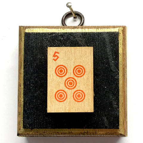 Bourbon Barrel Frame with Mahjong Tile (2.5