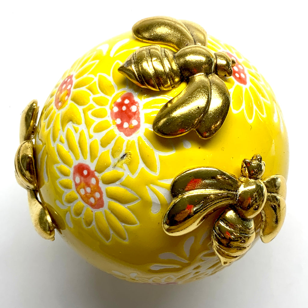 Ceramic Ball Frame with Deco Bees / Slight Imperfections (3