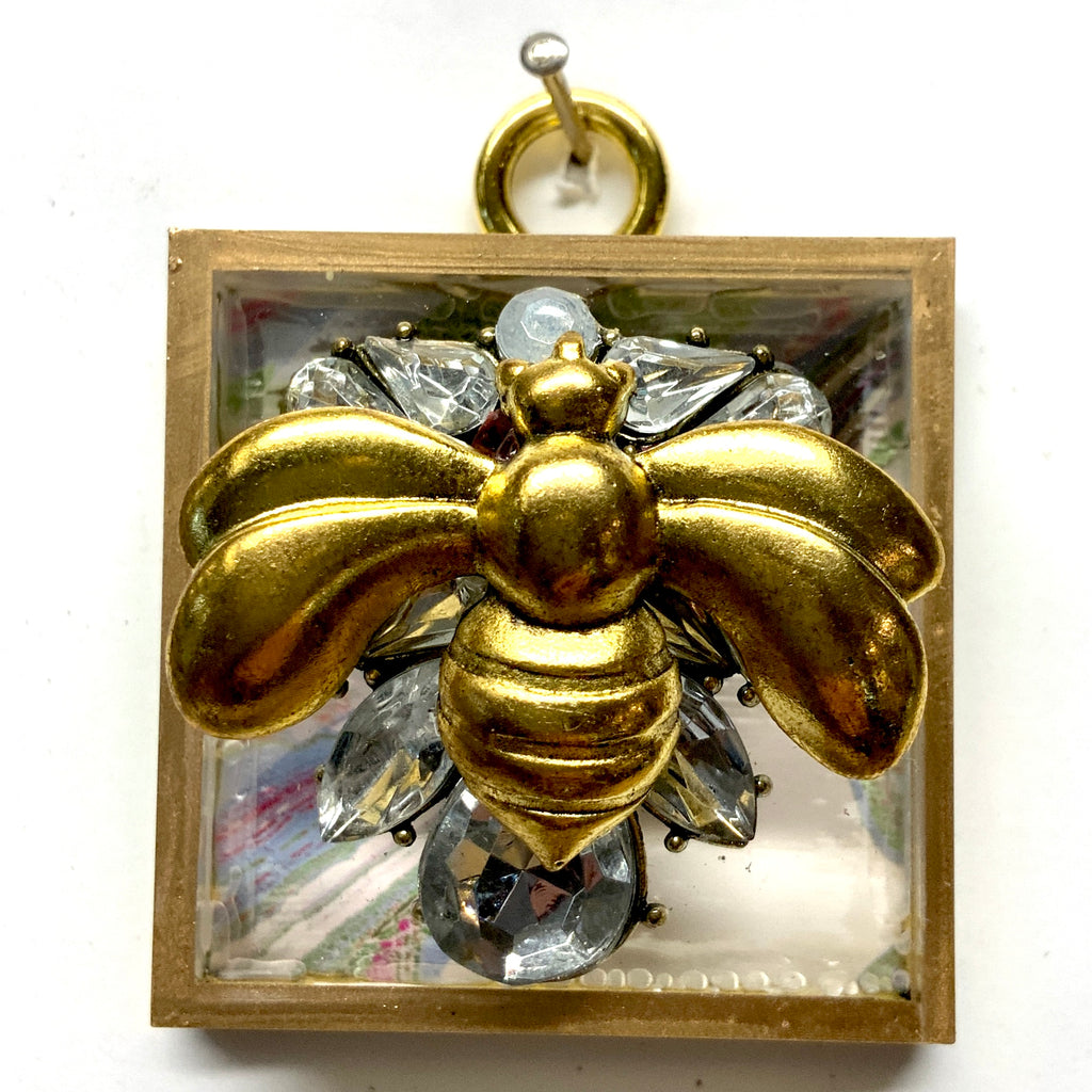 Acrylic Frame with Deco Bee on Brooch / Slight Imperfections (2