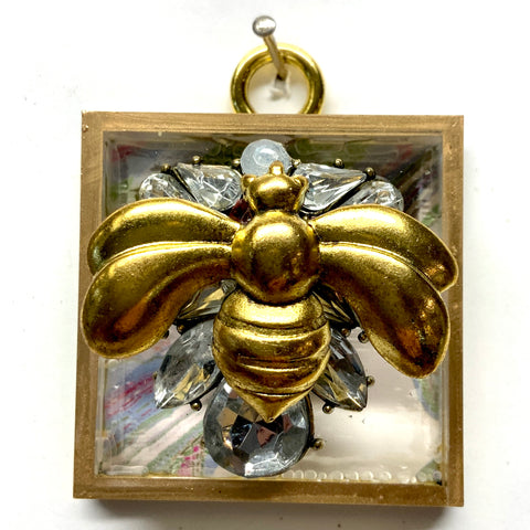 Acrylic Frame with Deco Bee on Brooch / Slight Imperfections (2