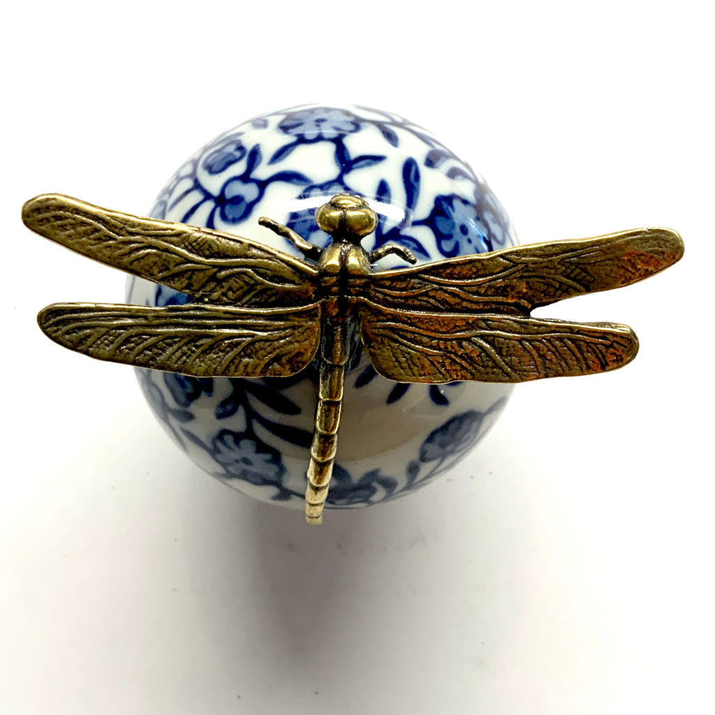 Ceramic Ball Frame with Dragonfly / Slight Imperfections (2