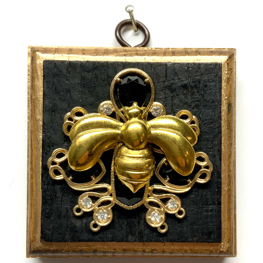 Bourbon Barrel Frame with Deco Bee on Brooch (3.25