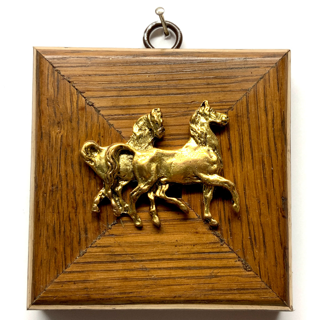 Wooden Frame with Horses (3.75