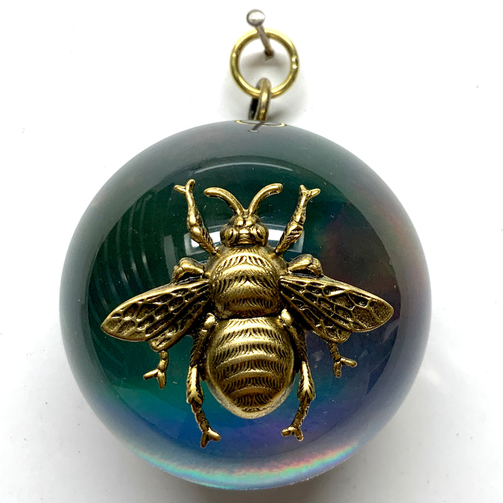 Acrylic Dome Frame with Grande Bee on Mylar / Slight Imperfections (2