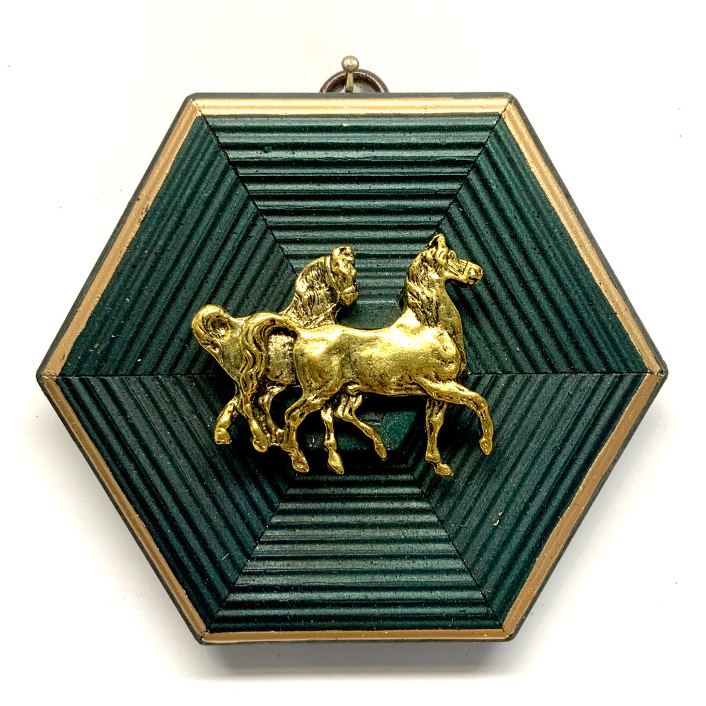 Painted Frame with Horses (4.5” wide)