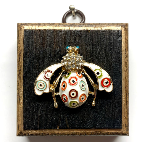 Bourbon Barrel Frame with Enameled Bee (2.5