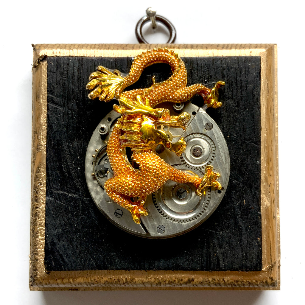 Bourbon Barrel Frame with Dragon on Watch Movement (3.25