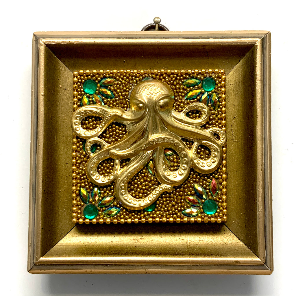 Gilt Frame with Octopus on Beaded Block (3.75” wide)