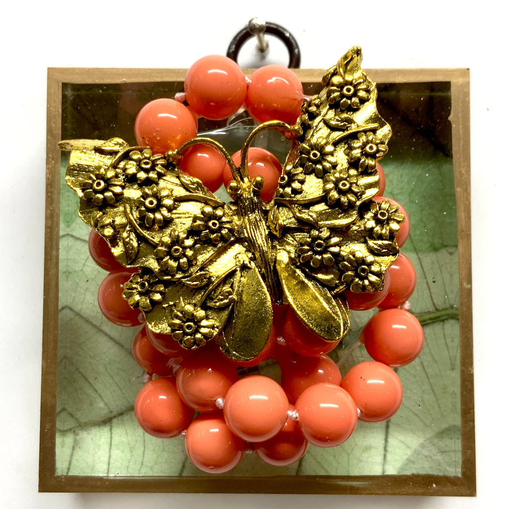Acrylic Frame with Butterfly on Necklace / Slight Imperfections (3