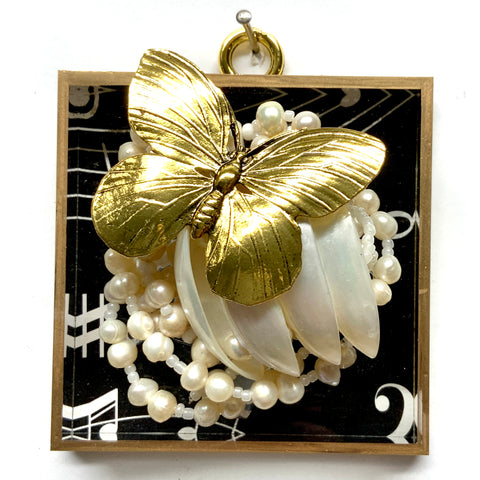 Acrylic Frame with Butterfly on Necklace / Slight Imperfections (3.25