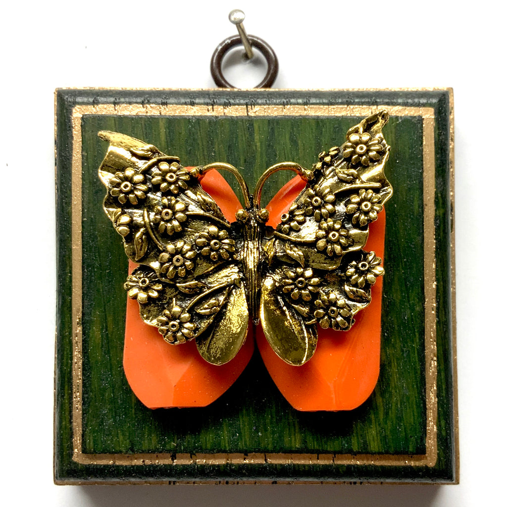 Painted Frame with Butterfly on Beads (3.25