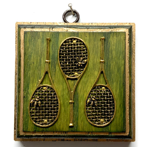 Painted Frame with Tennis Racquets (4