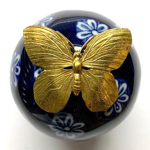 Ceramic Ball Frame with Butterfly / Slight Imperfections (3