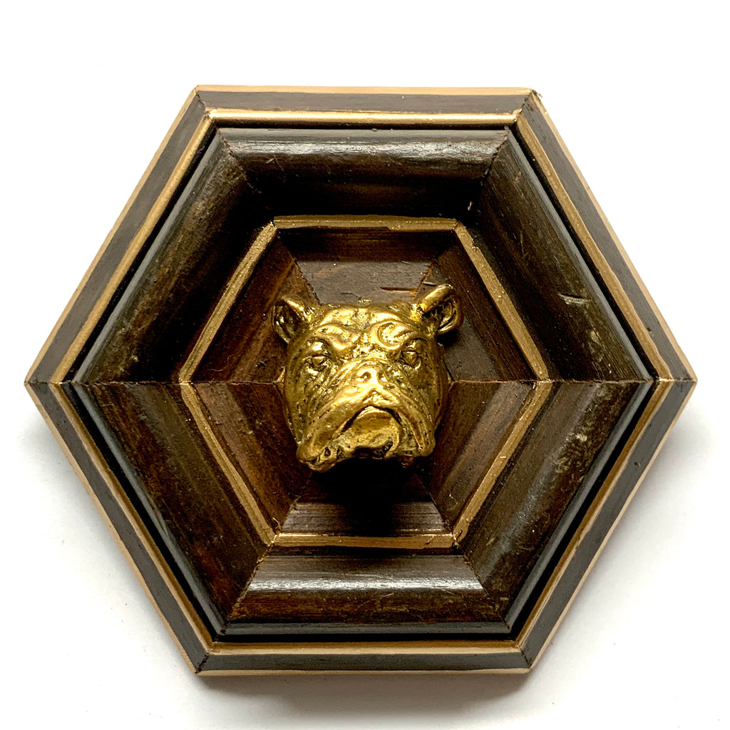 Wooden Frame with Bulldog (4.5