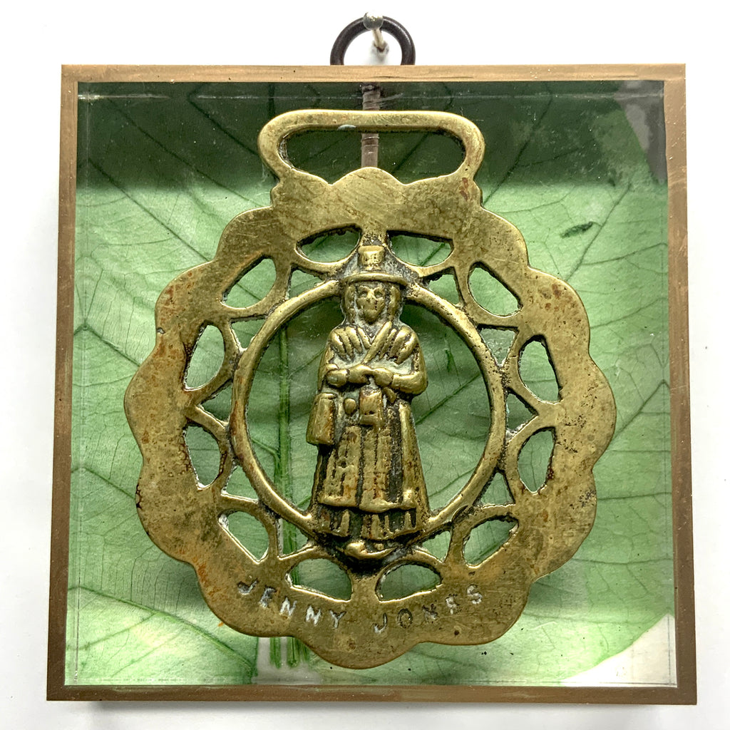 Acrylic Frame with Horse Brass on Mulberry Paper / Slight Imperfections (4