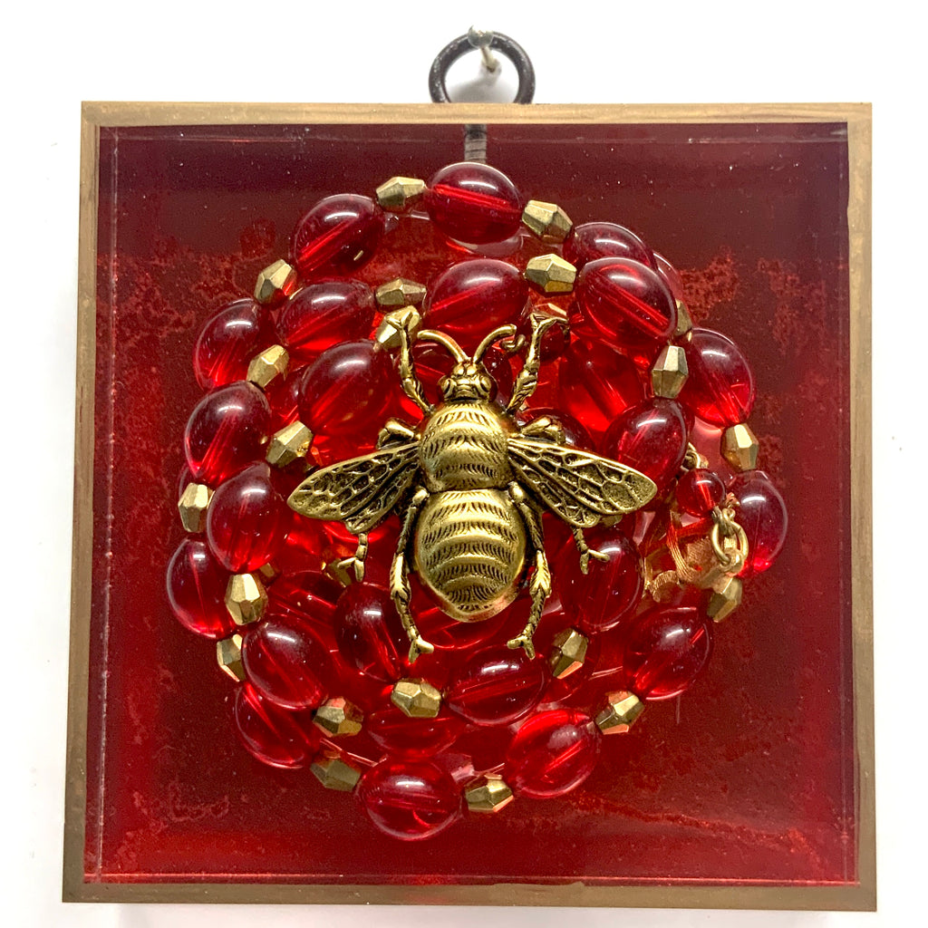 Acrylic Frame with Grande Bee on Necklace / Slight Imperfections (4