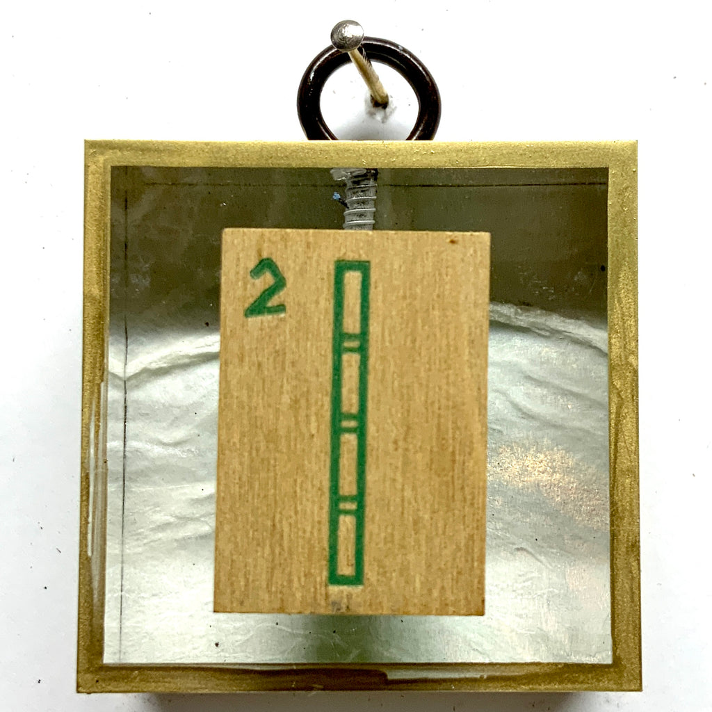 Acrylic Frame with Mahjong Tile / Slight Imperfections (2