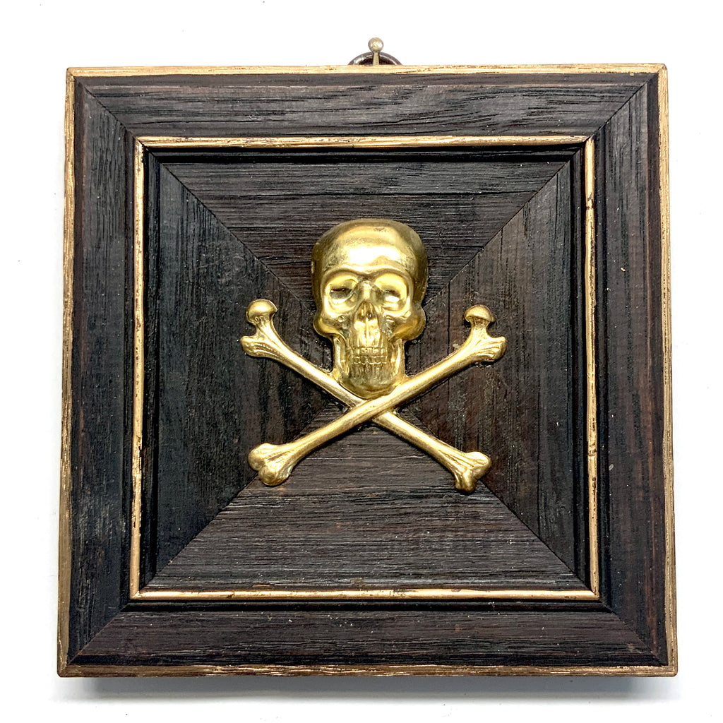 Wooden Frame with Skull and Crossbones (4.75” wide)