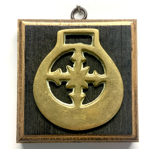 Bourbon Barrel Frame with Horse Brass (4
