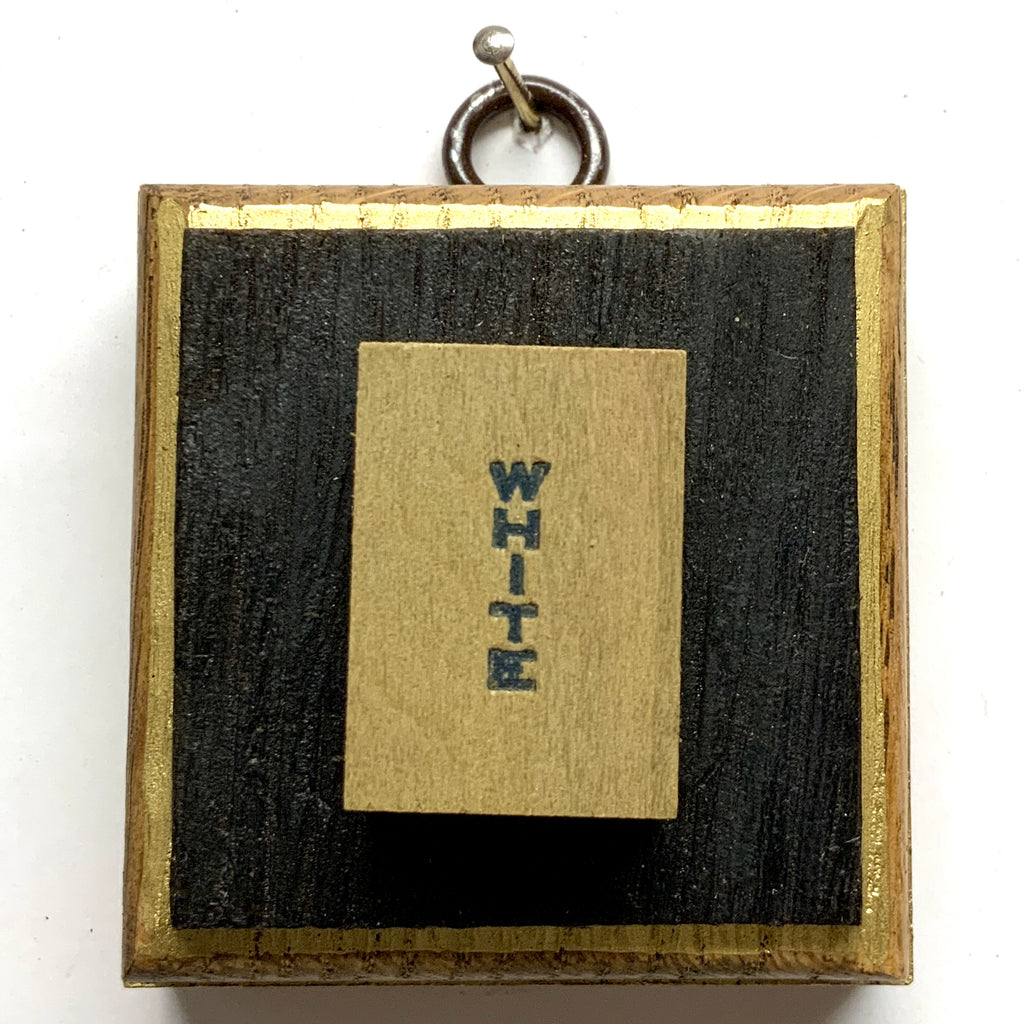 Bourbon Barrel Frame with Mahjong Tile (2.5