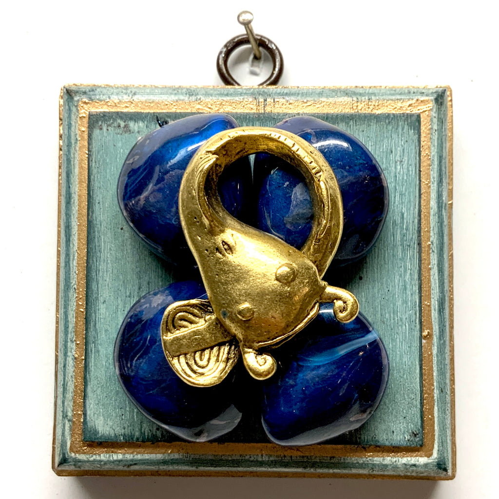 Painted Frame with Fish on Beads (3.25
