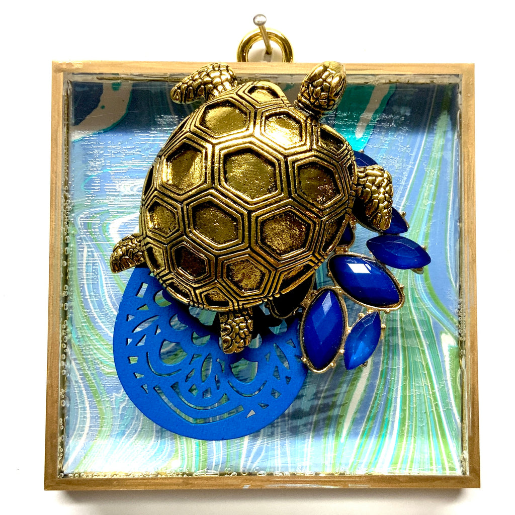 Acrylic Frame with Turtle on Necklace / Slight Imperfections (4
